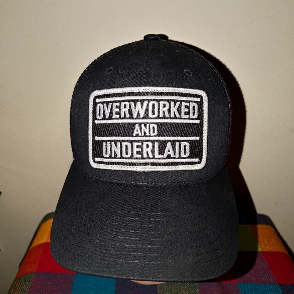 Overworked And Underlaid Stitched Patch Trucker M… - image 2